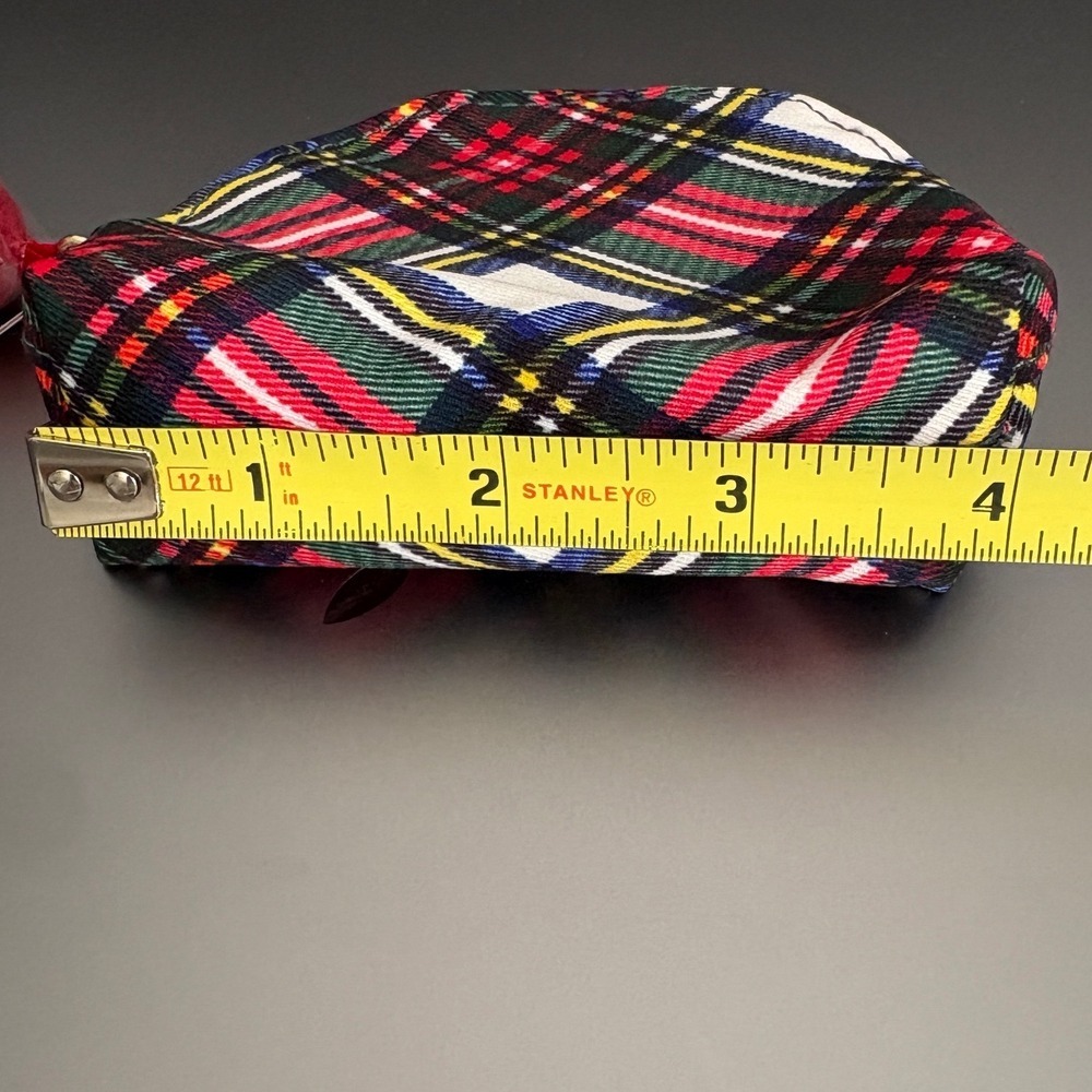 Estee Lauder Plaid Small Cosmetic Bag Pouch Makeup Organizer Coin Purse - Picture 7 of 7